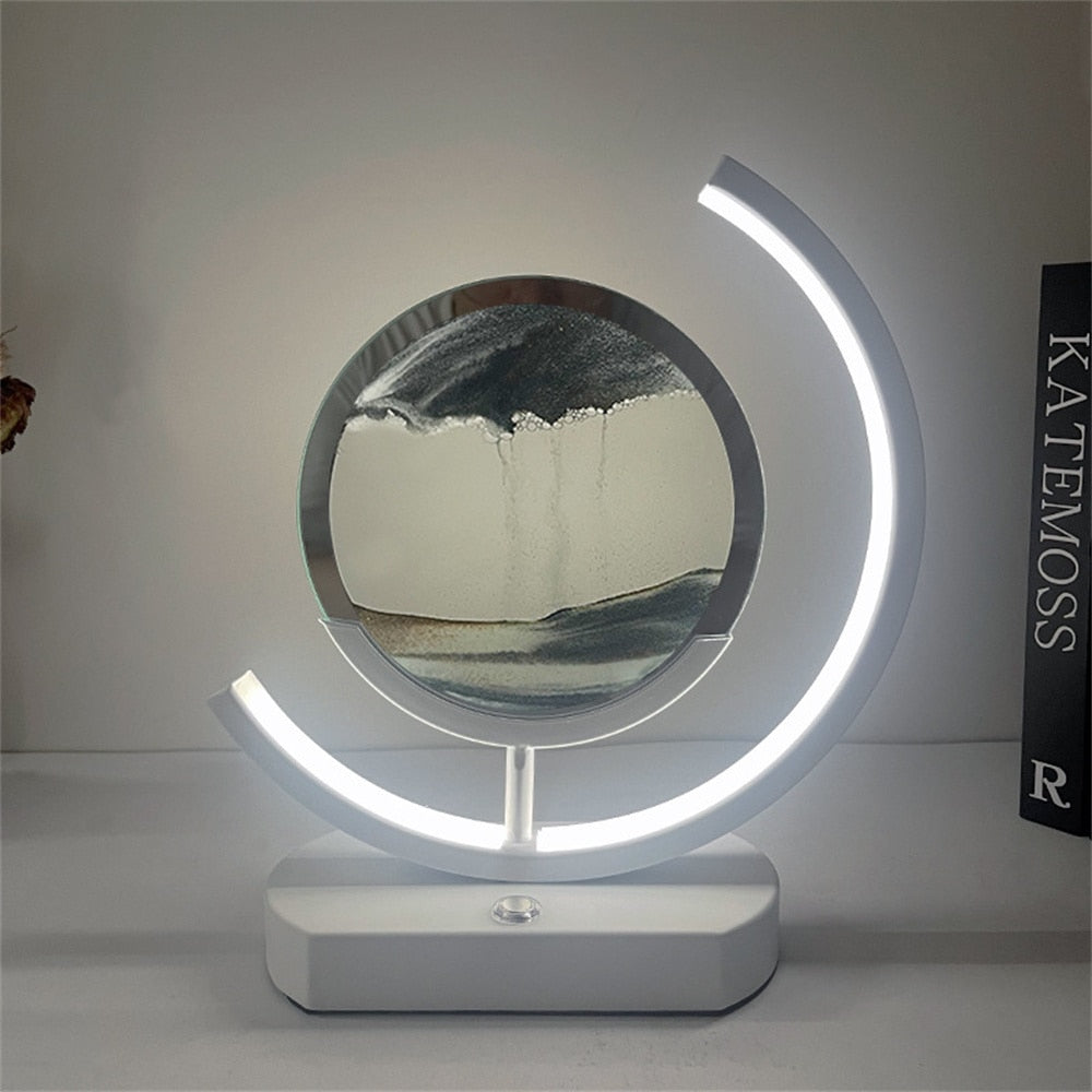 3D LED Flowing Sand Art Table Lamp