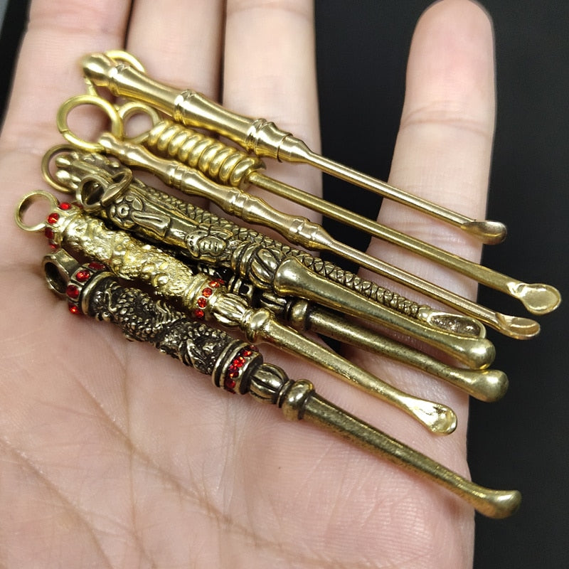 Retro Radiance Brass Mini Tool Vintage Keychain