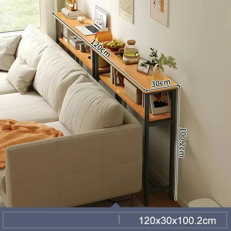 Sofa Gap Table Narrow Modern Space-Saving Table