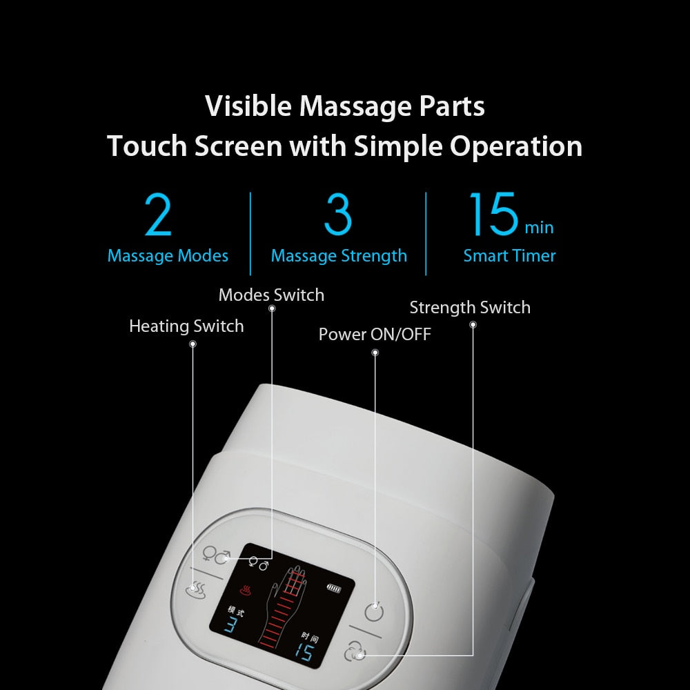 Wireless Electric Heat Compression Hand Massager