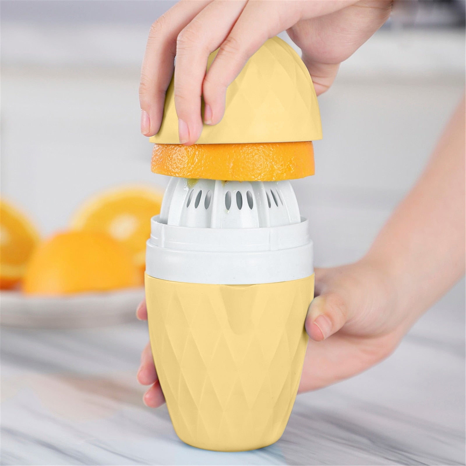 Portable Mini Orange Lemon Press Hand Squeezer