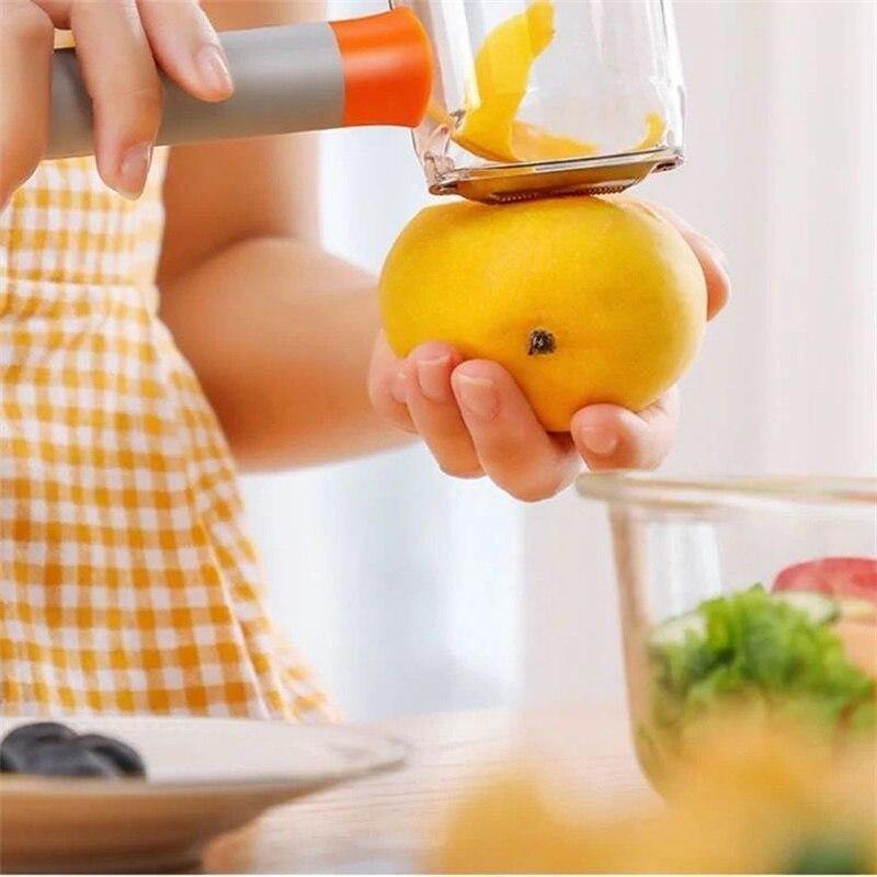 Vegetable Fruit Spill Free Storage Peeler