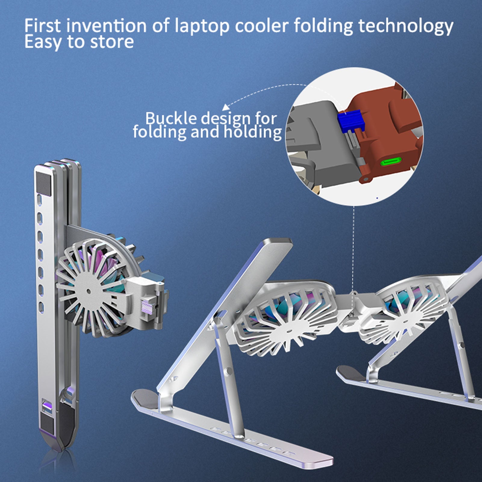 Foldable Dual Fan Laptop Cooler Stand