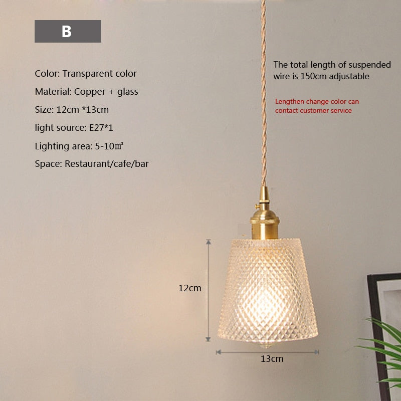 Nordic Brilliance Transparent Glass Pendant Lamp