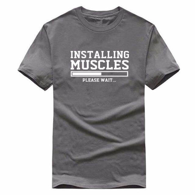 Installing Muscles Funny T-shirt