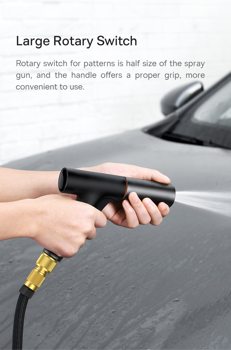 Rotating High Pressure Car Washer Gun