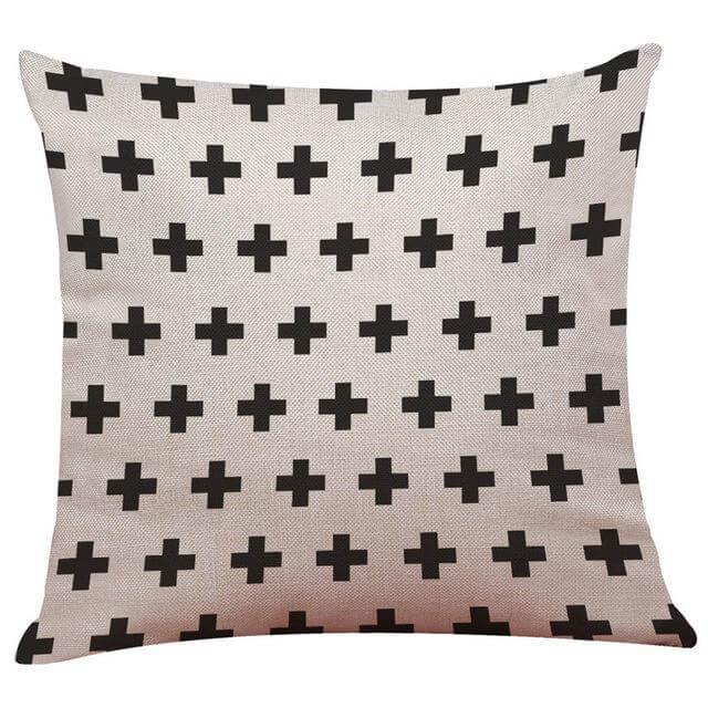 Geometrical Lovely Black and White Home Pillow Cases