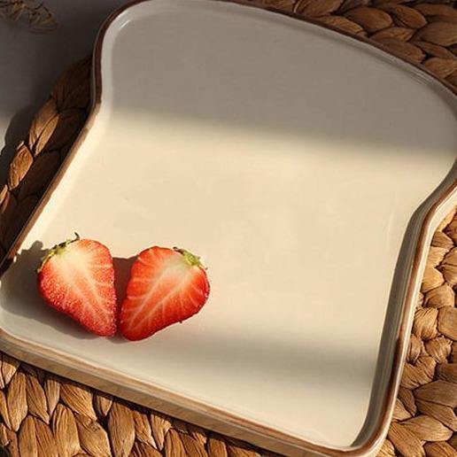 Ceramic Toast Breakfast Plate