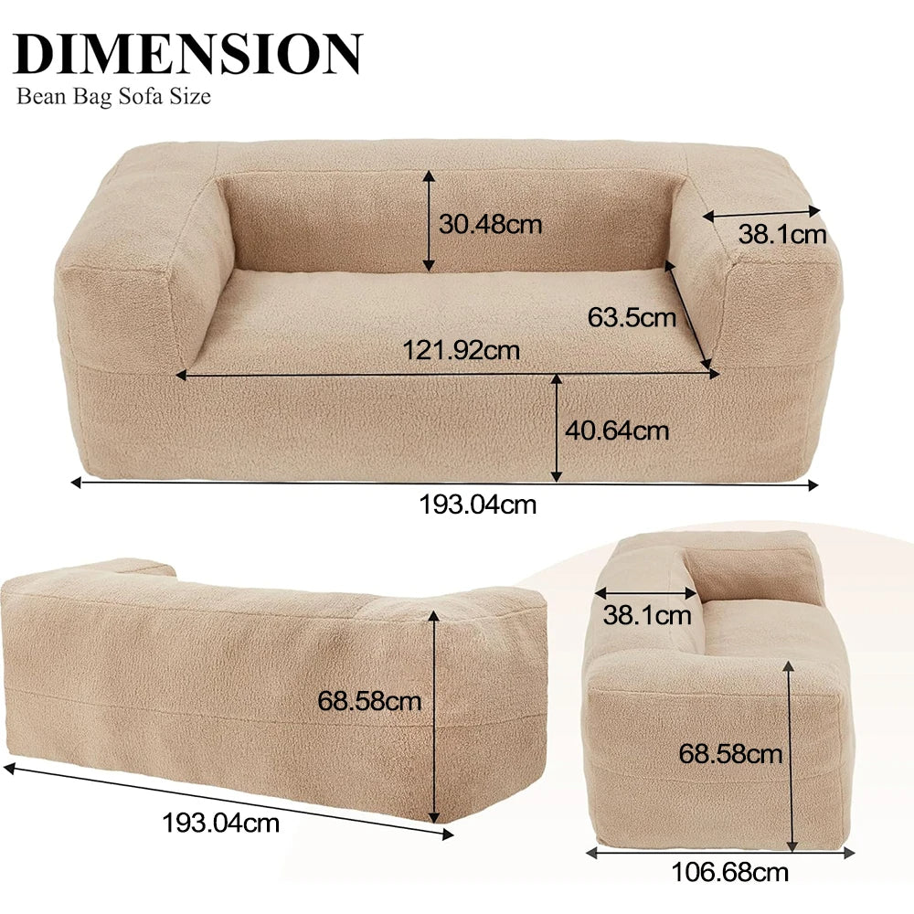 Plush Modern Soft Fabric Oversized Sofa