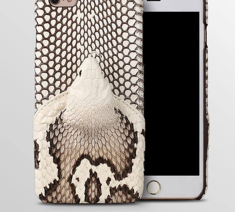 Custom Real Snake Skin Iphone Cases with Snake Head design