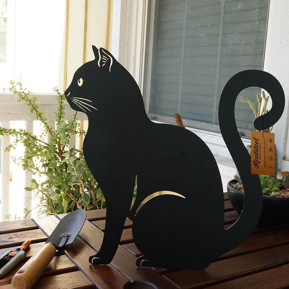 Mystical Black Cat Creative Garden Figure