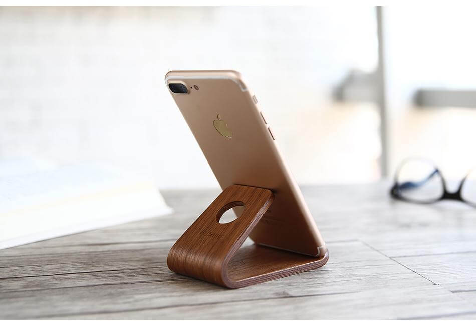 Wooden Phone Holder Stand Station Dock For Iphone Models