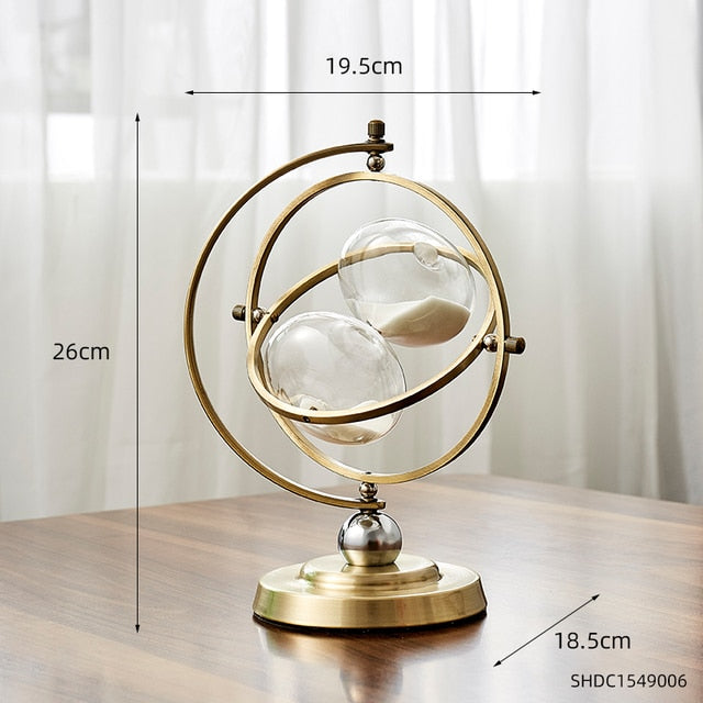 Time Charmer Metal Hourglass Decor