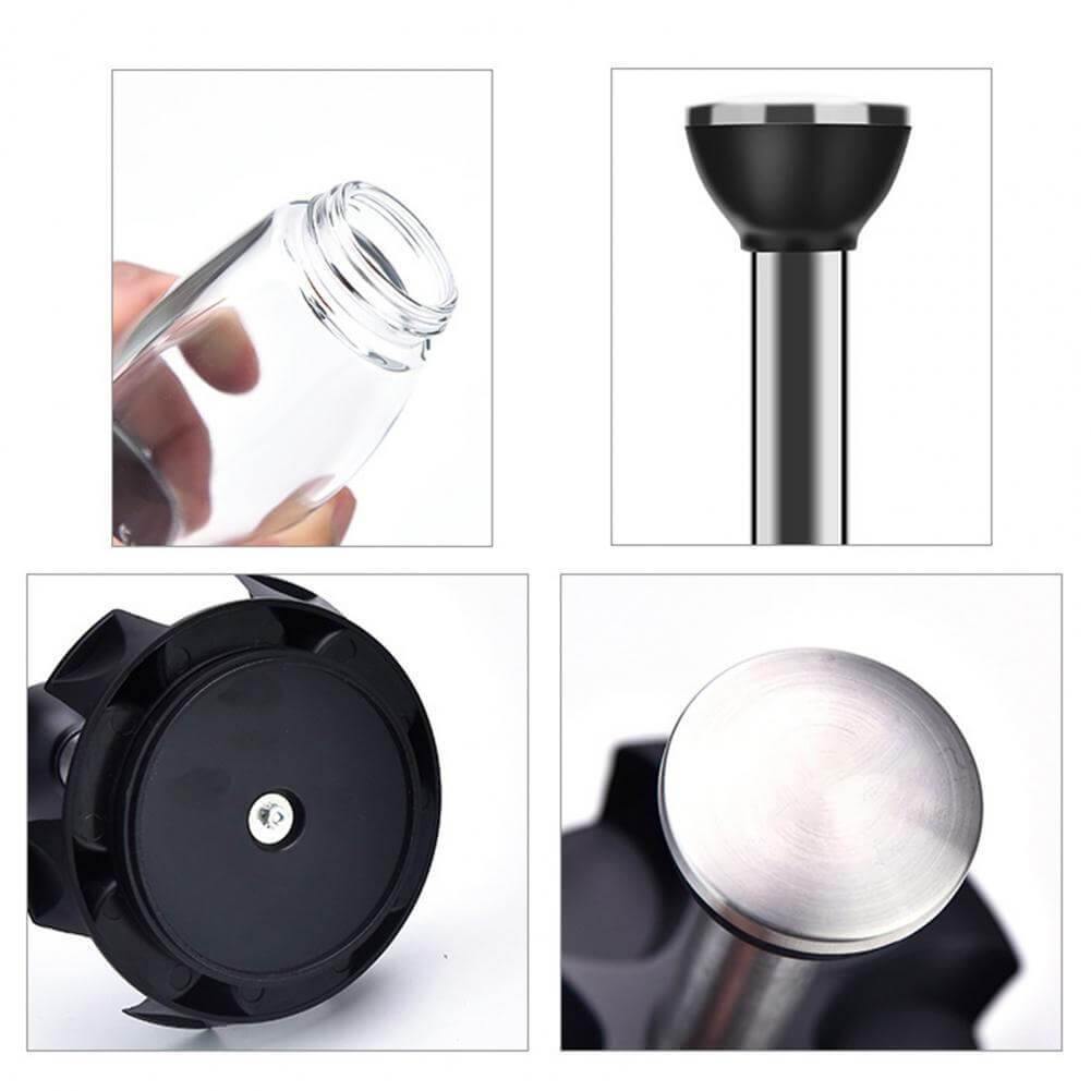 Smart Rotating Stainless Steel Glass Seasoning Set