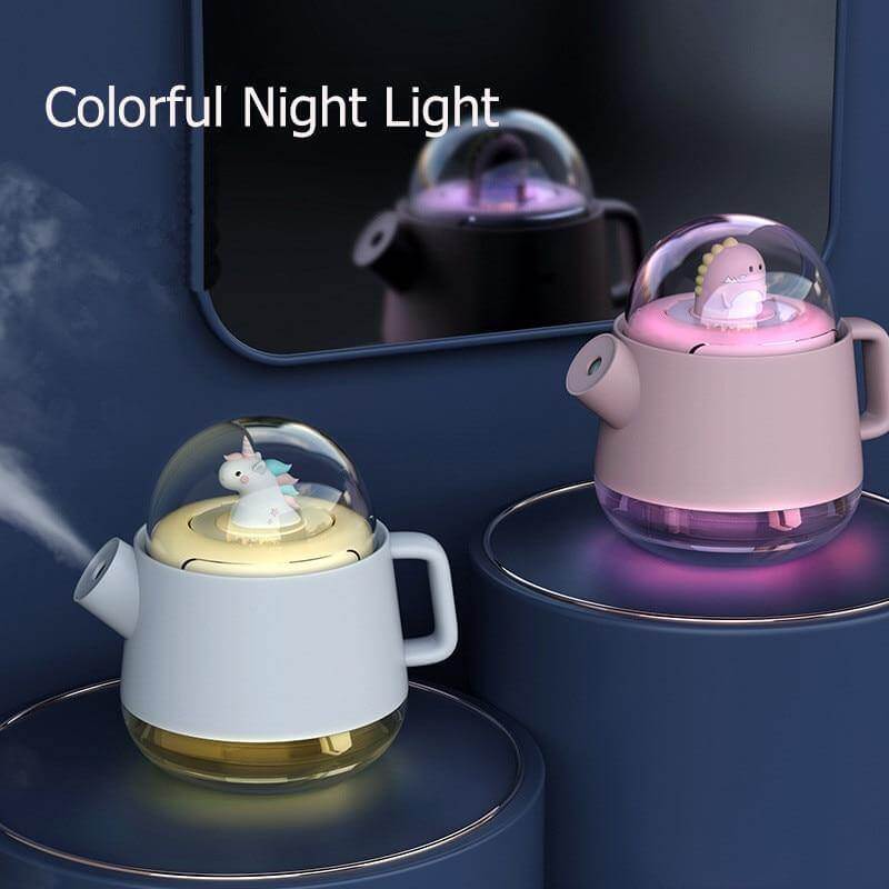 Teapot USB Colorful Air Humidifier Night Light