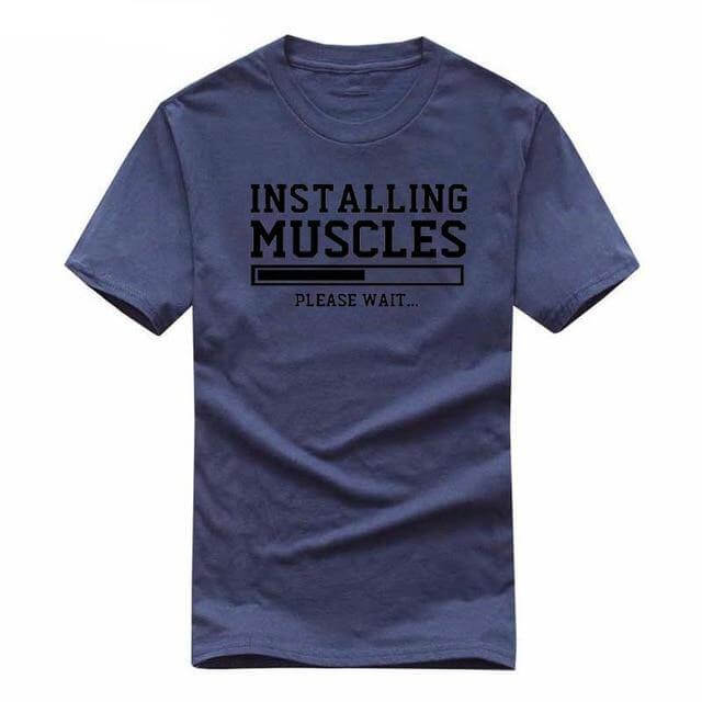 Installing Muscles Funny T-shirt