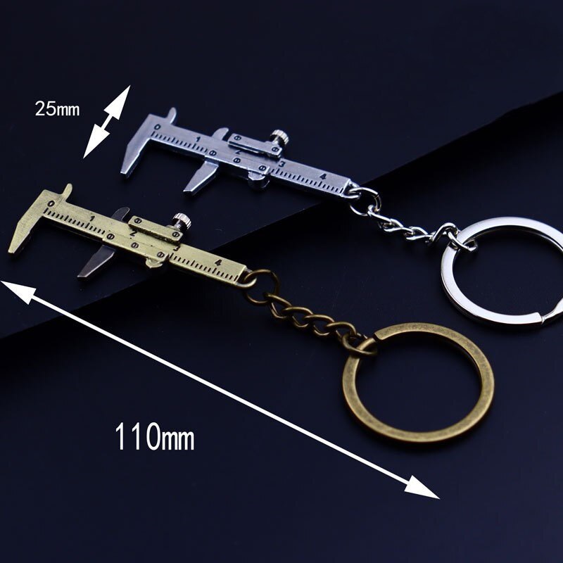 Mini Caliper Ruler Keychain