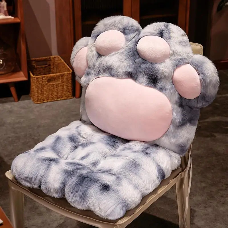 Cozy Cat Paw Plush Seat Pillow