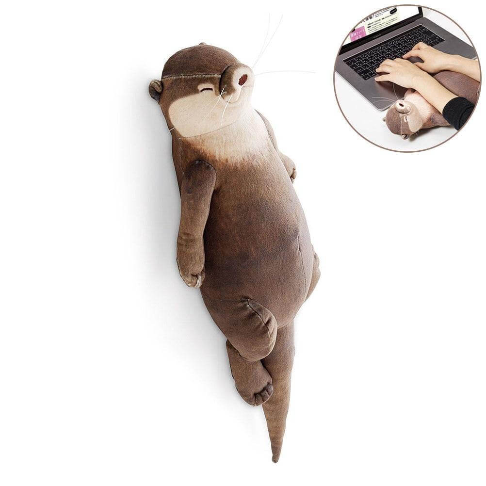 Cute Otter Stuffed Pencil Case Wrist Plush Pillow