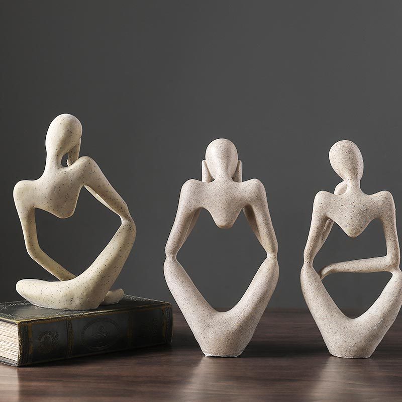 Nordic Abstract Unique Thinker Figurine Home Decor