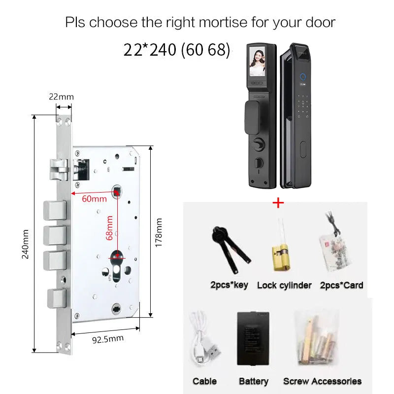 Automatic Secure Face Recognition Smart Fingerprint Door Lock