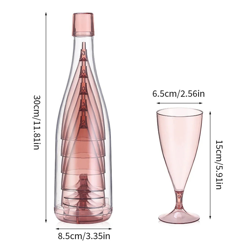 Portable Travel Wine Glass Bottle Set