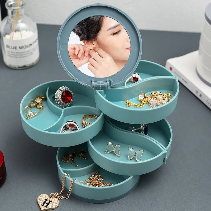 Multi-Layer Rotating  Jewelry Organizer Storage