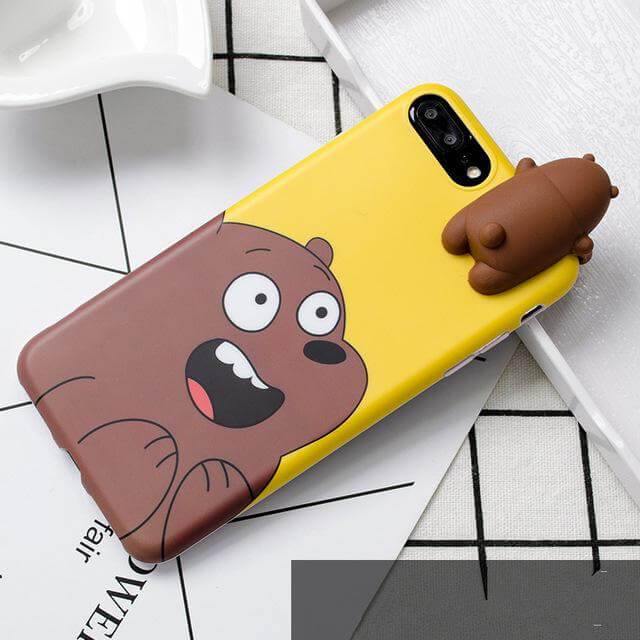 3D Bear Cartoon Soft Silicon Iphone Cases