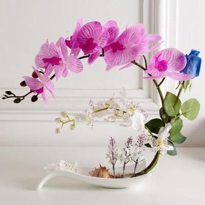 Artificial Butterfly Orchid Flowers Set