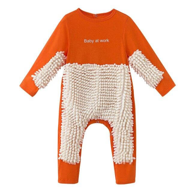 Funny Baby Mop Onesie