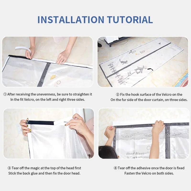 Magnetic Cold-Proof Cotton Door Curtain