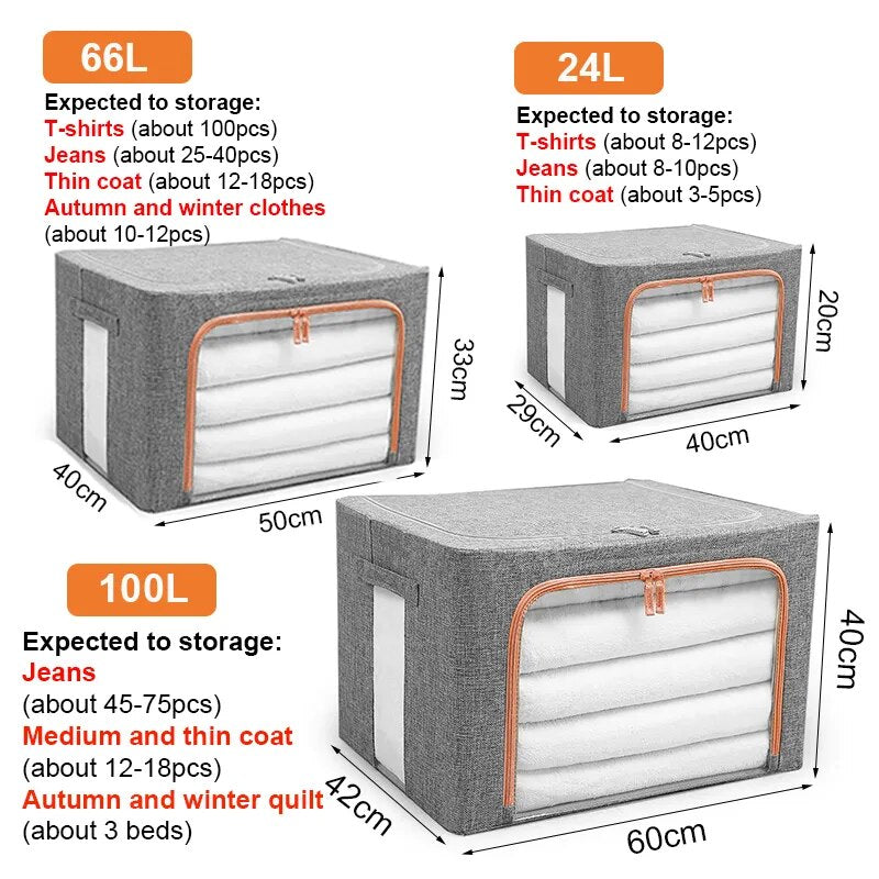 Foldable Storage Space-Saving Large Organizer Box