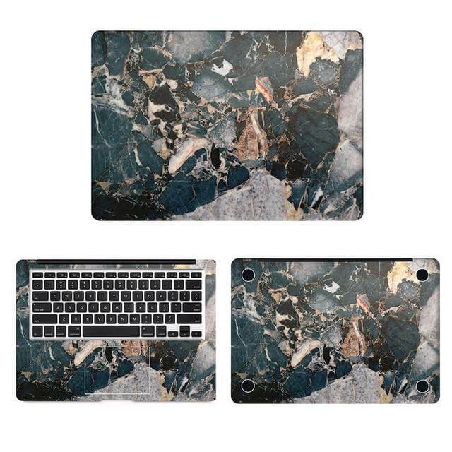 Blue Marble Grain Full Body Cover Skin for Macbook