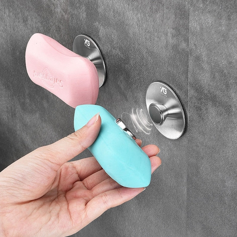 Wall-Mounted  Magnetic Soap Holder Rack