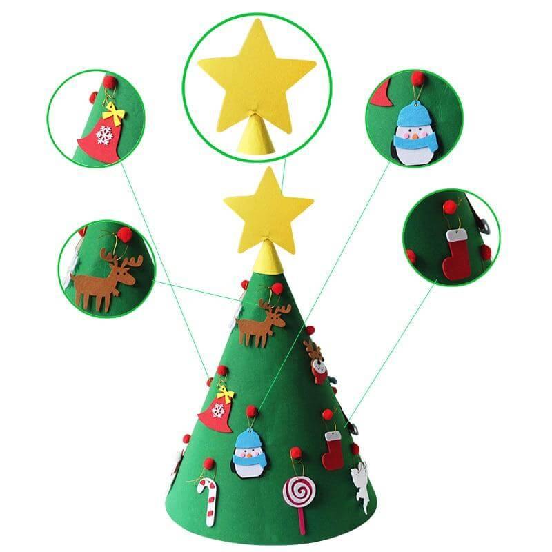 3D Christmas Tree Hanging Ornaments for Kids Xmas Gifts