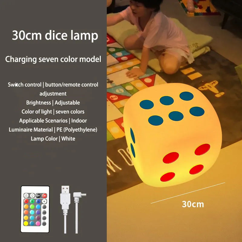 Huge Dice Bedside Atmosphere Floor Table Lamp