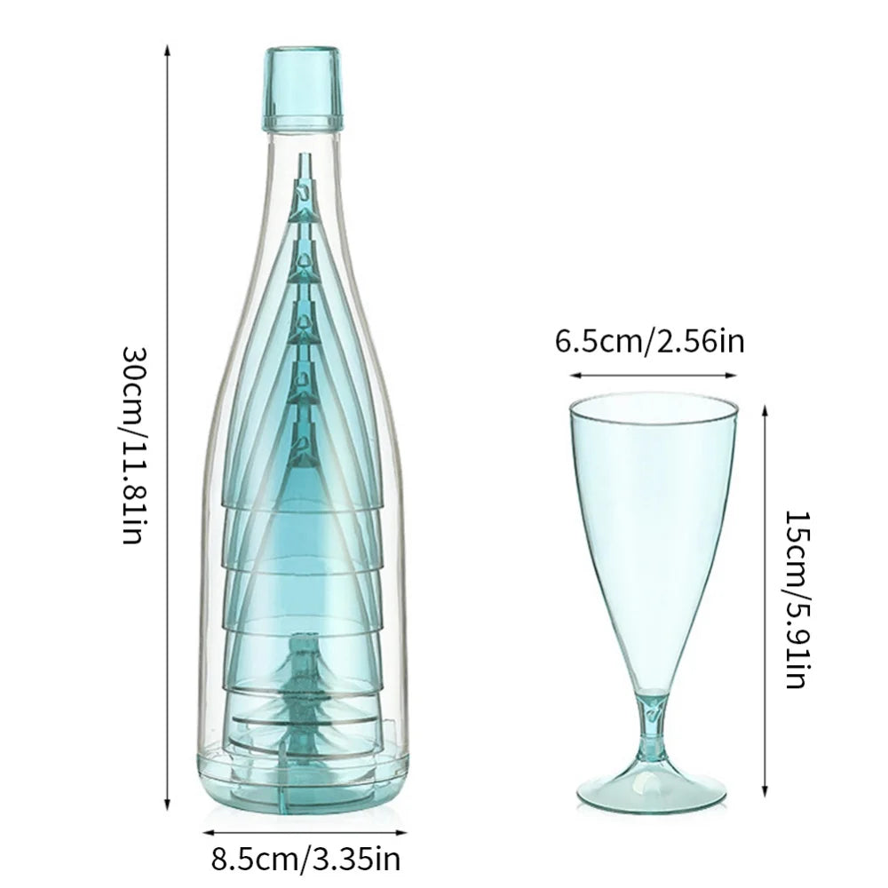 Portable Travel Wine Glass Bottle Set