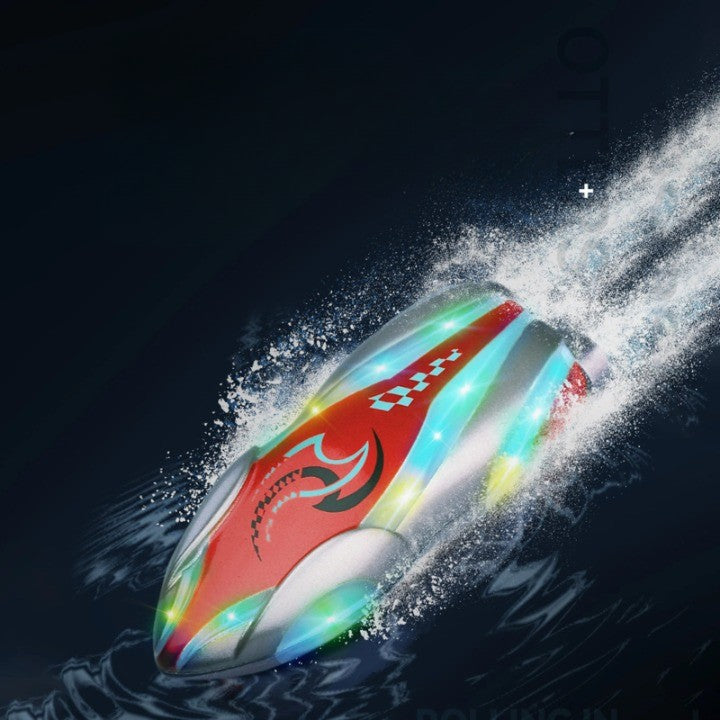 High-Speed LED Light Remote Mini Toy Boat