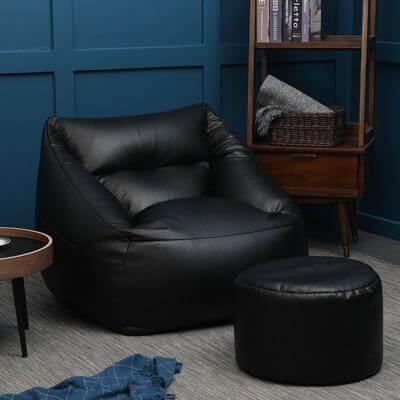 Lazy Sofa Leather Bean Bag