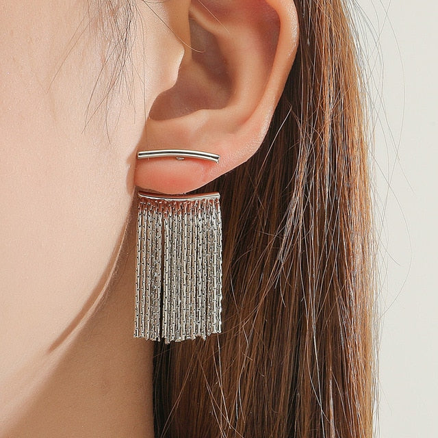 Golden Shining City Tassel Earring