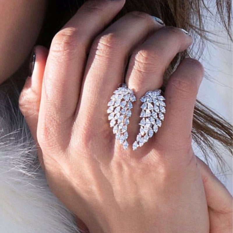 Angel Wing Zirconia Fancy Rings