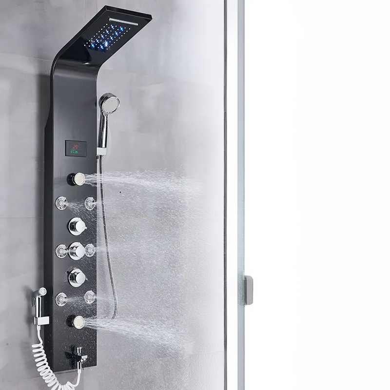 Rainfall Nordic Bathroom Digital Panel Waterfall Shower Set