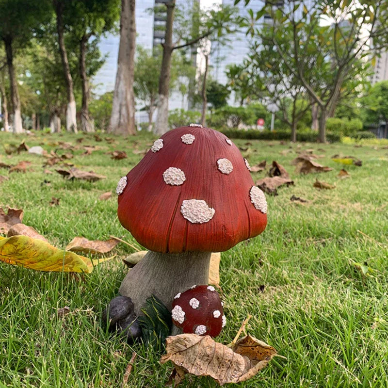 Outdoor Fairy Mushroom Resin Garden Decor