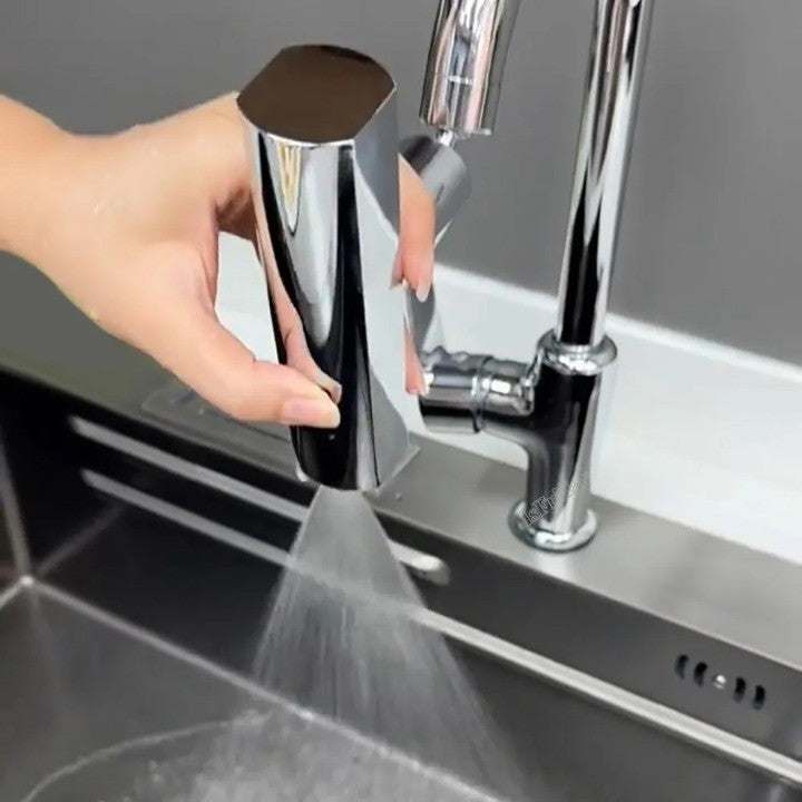 Universal Rotating Waterfall Sink Faucet Extension