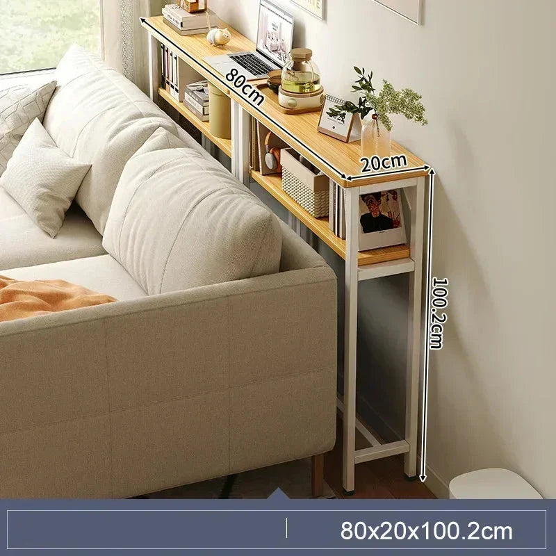 Sofa Gap Table Narrow Modern Space-Saving Table