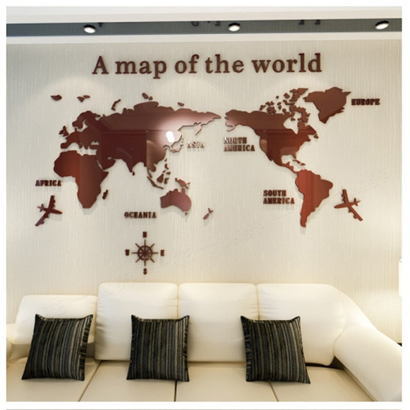 Globe Vision World Map Sticker