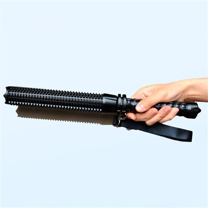 Tactical Rechargeable Flashlight Telescopic Self Defense Stick