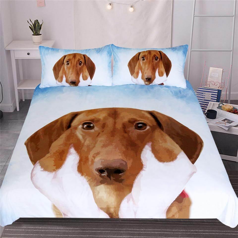 3pcs 3d printed Cute puppy Comfortable Duvet Cover Bedding set Mavigadget