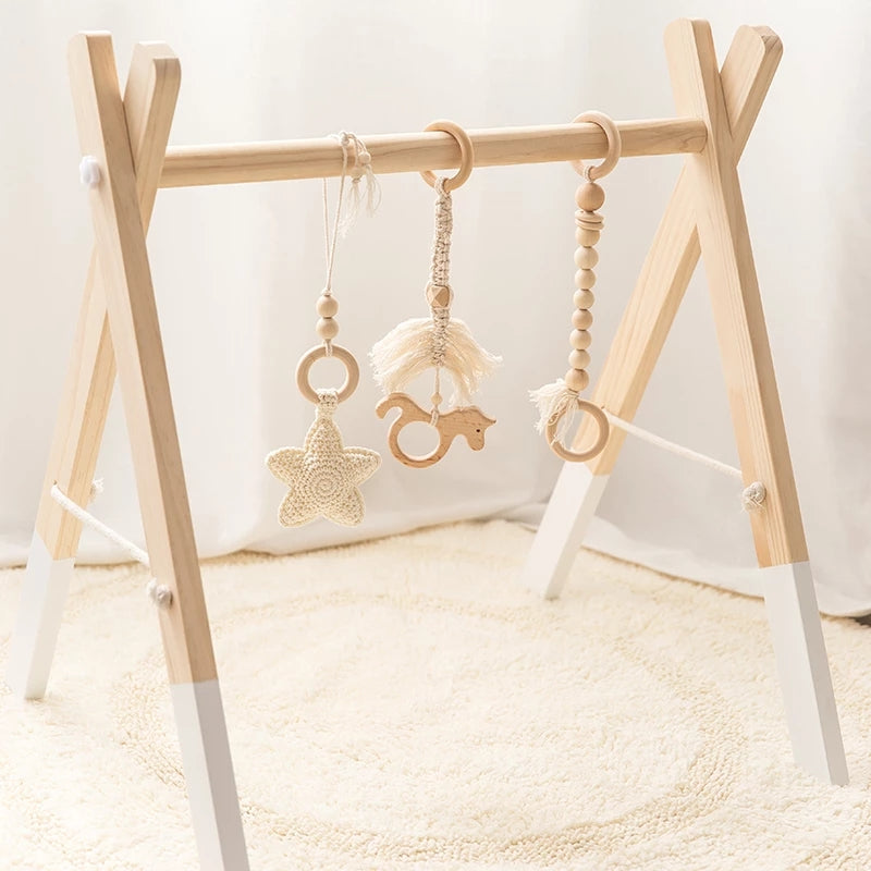 Minimalist Wooden Baby Activity Gym Playground