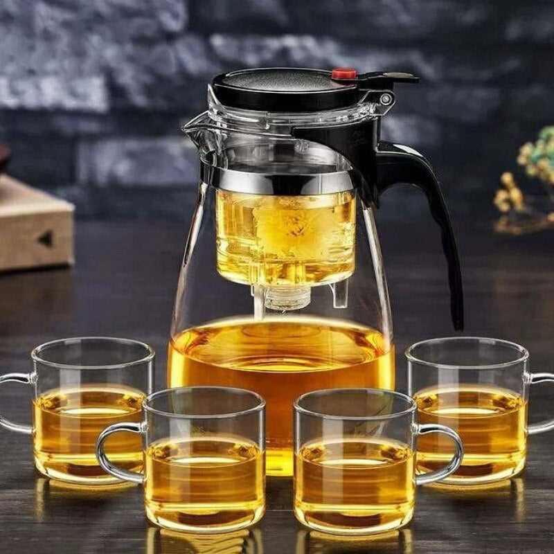 TeaTime Heat Resistant Glass Teapot